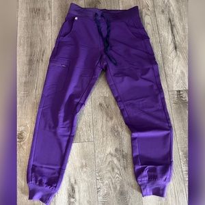 Figs scrub pant. Jogger style. Grape. Size small. Never worn. Tags still on.